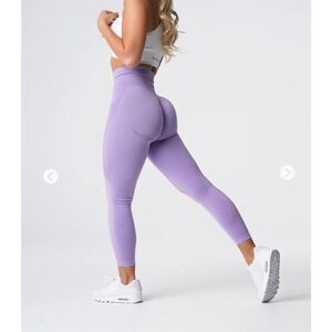 NVGTN Women’s Lilac Contour Seamless Leggings XS Athletic Compression Pants